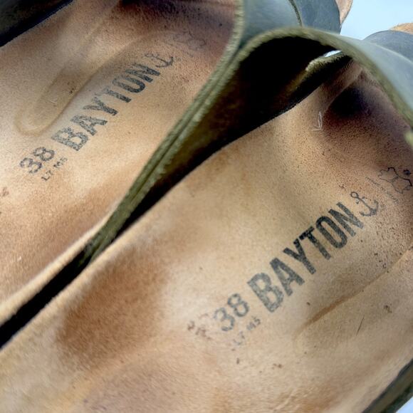 BAYTON Women's Atlas Sandals musk green leather - SIZE 7 wmn - Picture 8 of 11